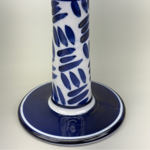 Vintage Blue and White Dansk Candleholders - Picture 8 of 10